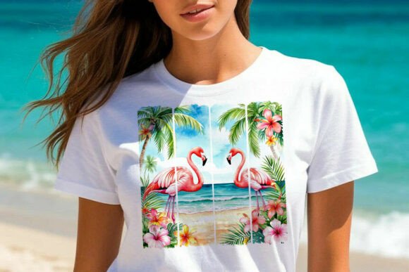 Download Sea Beach Flamingos Tropic Flowers - Tropic flowers Collection